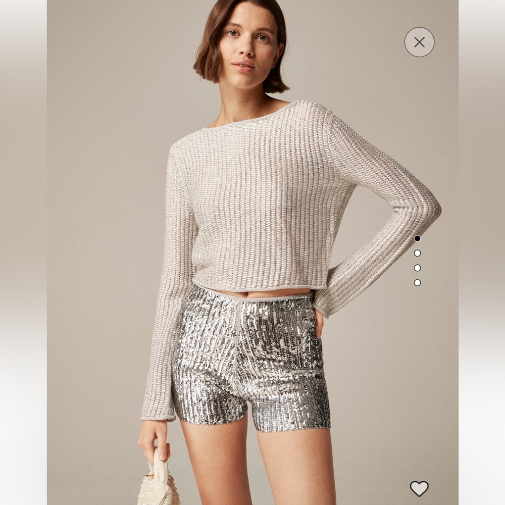 New! J.Crew Collection sequin mini short, size Medium.